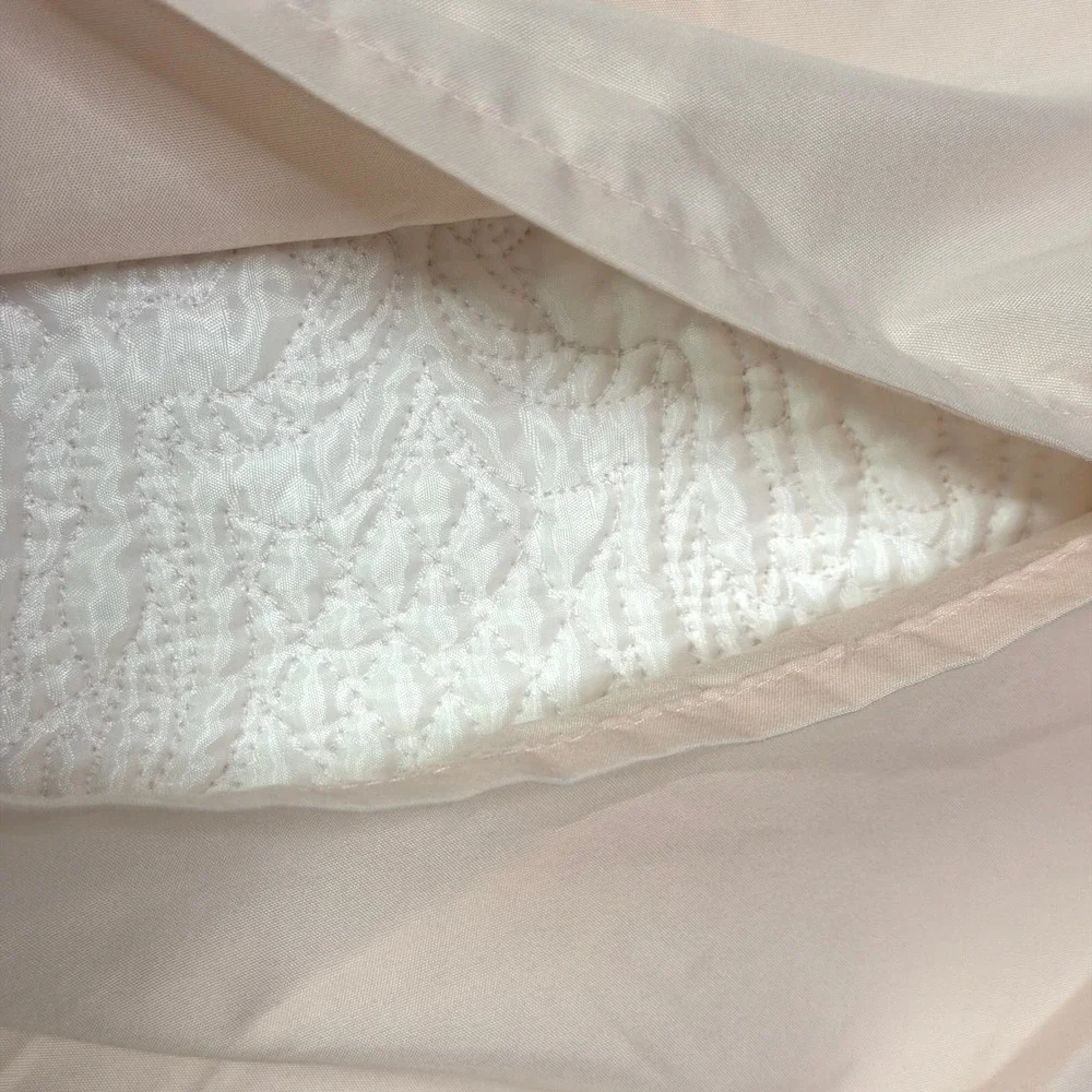 Madison Park Pink Scalloped Full Queen Quilt Set 3 Piece Cotton Fill